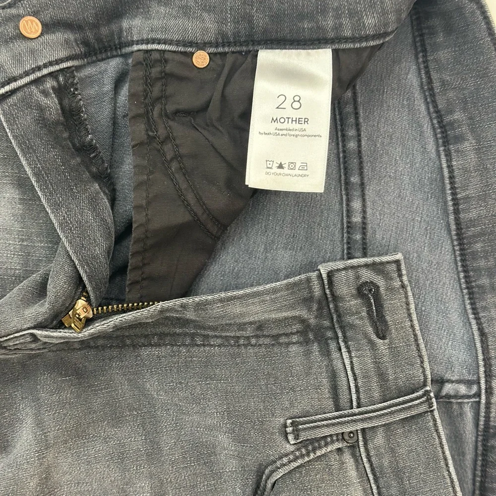 MOTHER Dark Gray Wide Leg Jeans - Picture 8 of 8